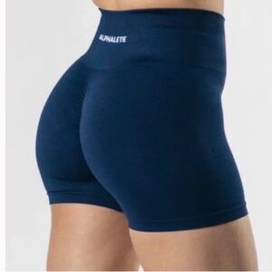 Alphalete Tuxedo Blue Amplify High-Rise Shorts